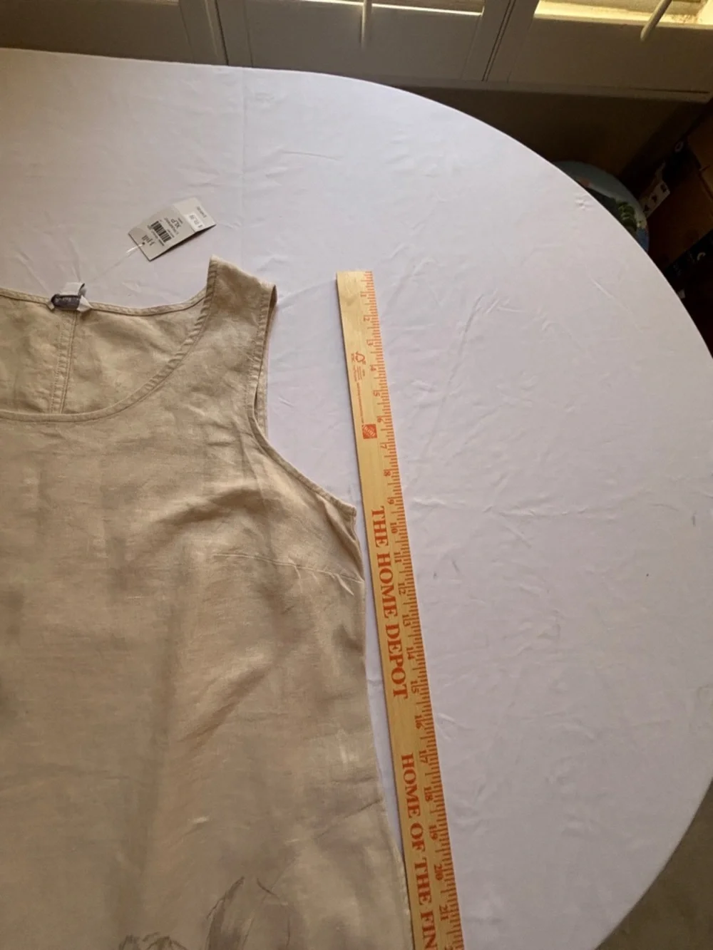 J. Jill Linen Scoop-Neck Floral Sleeveless Top in Natural Beige Women’s XLP NEW - Picture 7 of 11